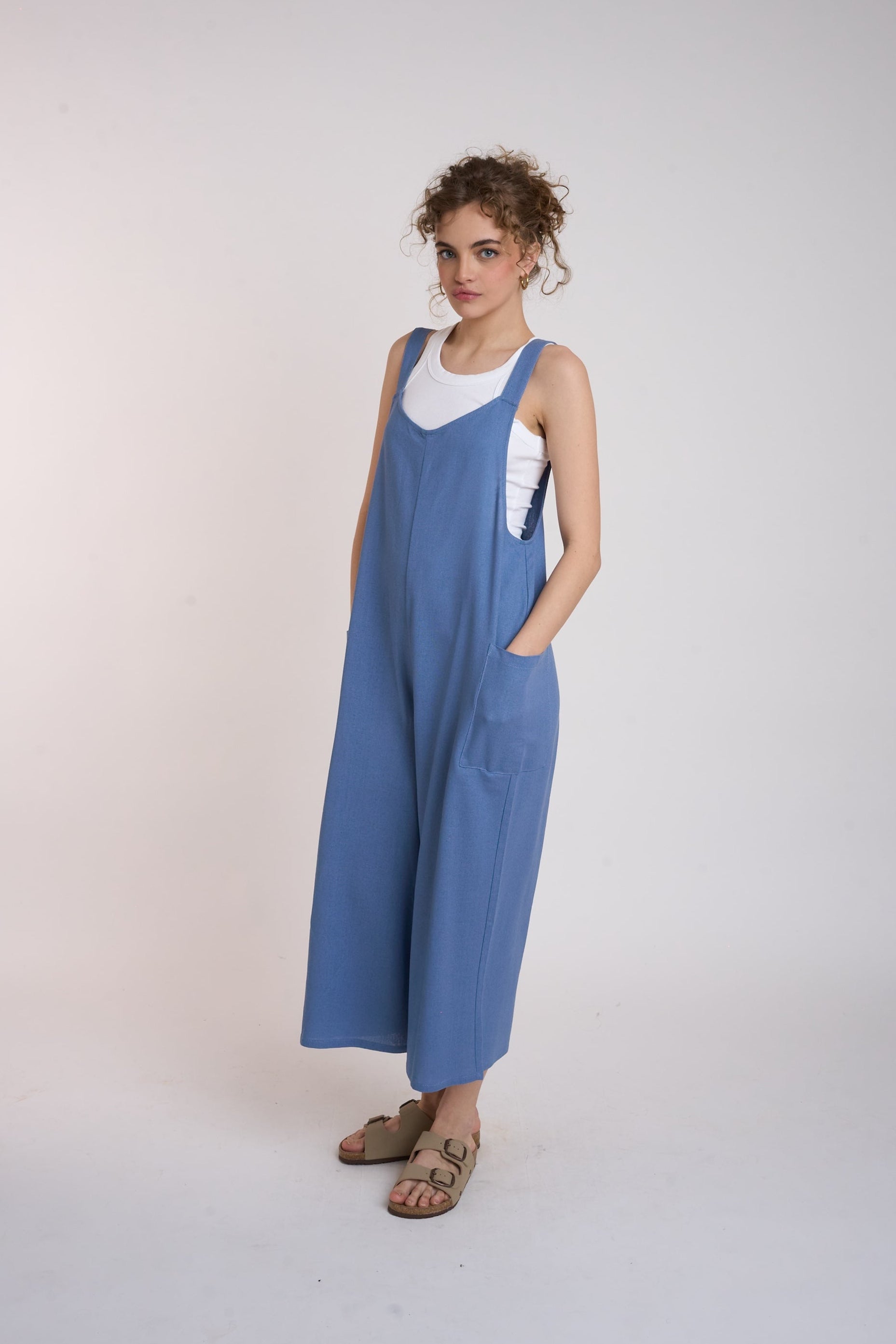 Island Getaway Linen Jumpsuit