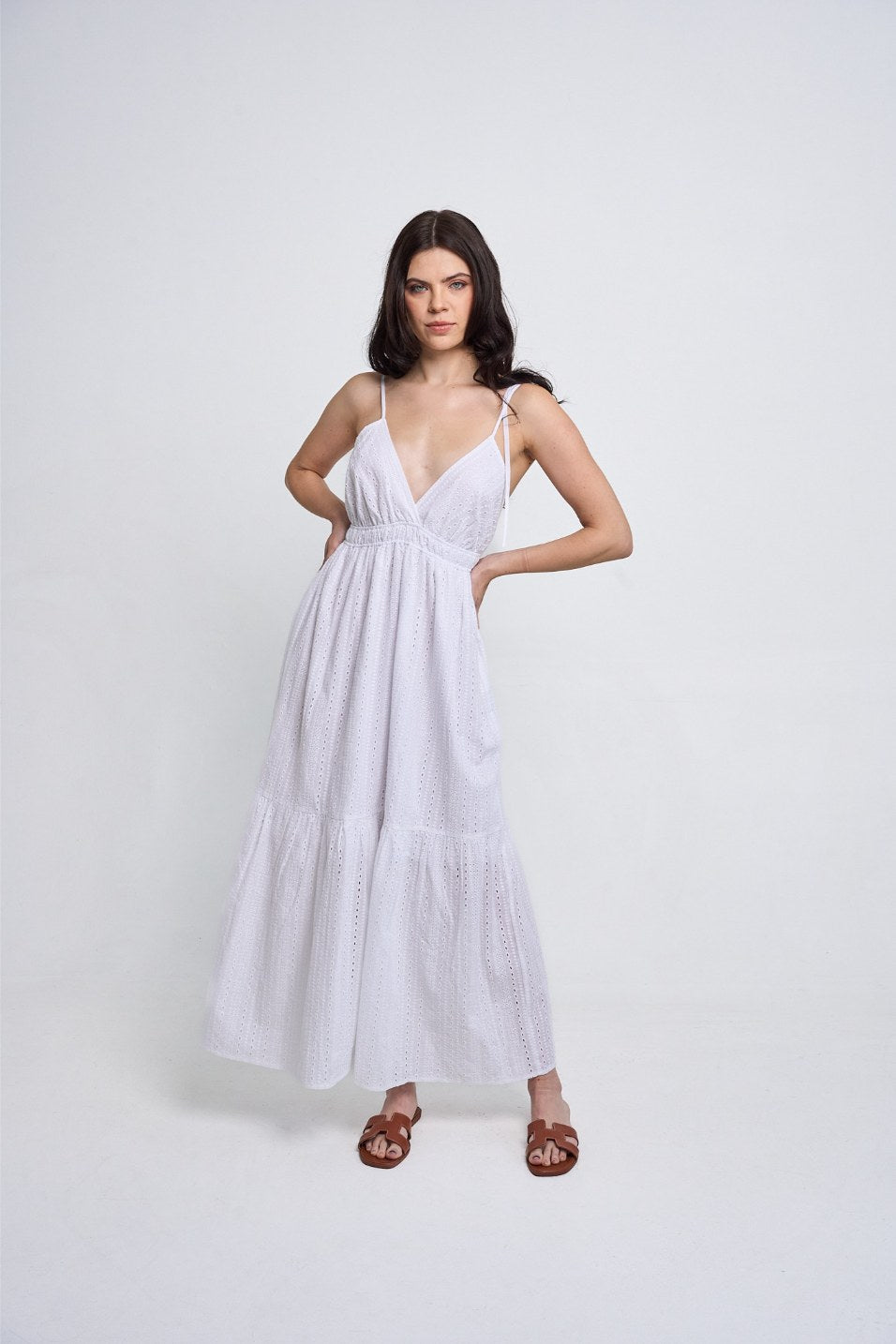 All Eyes On Me Eyelet Maxi Dress