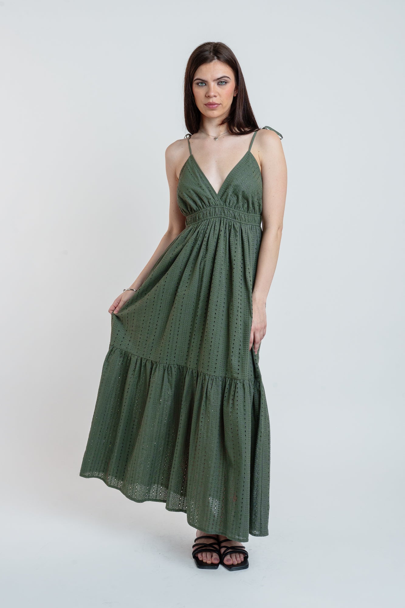 All Eyes On Me Eyelet Maxi Dress