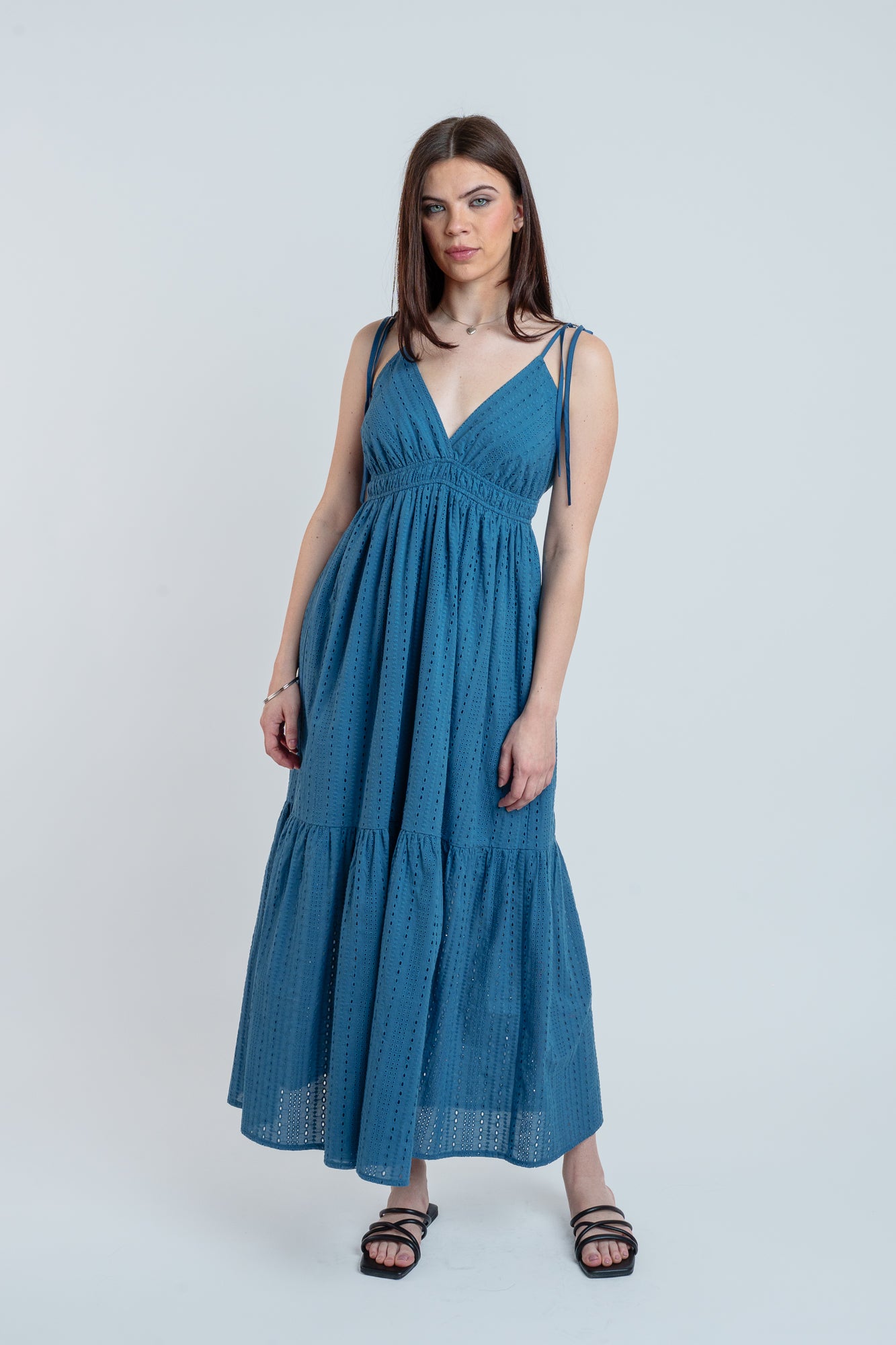 All Eyes On Me Eyelet Maxi Dress