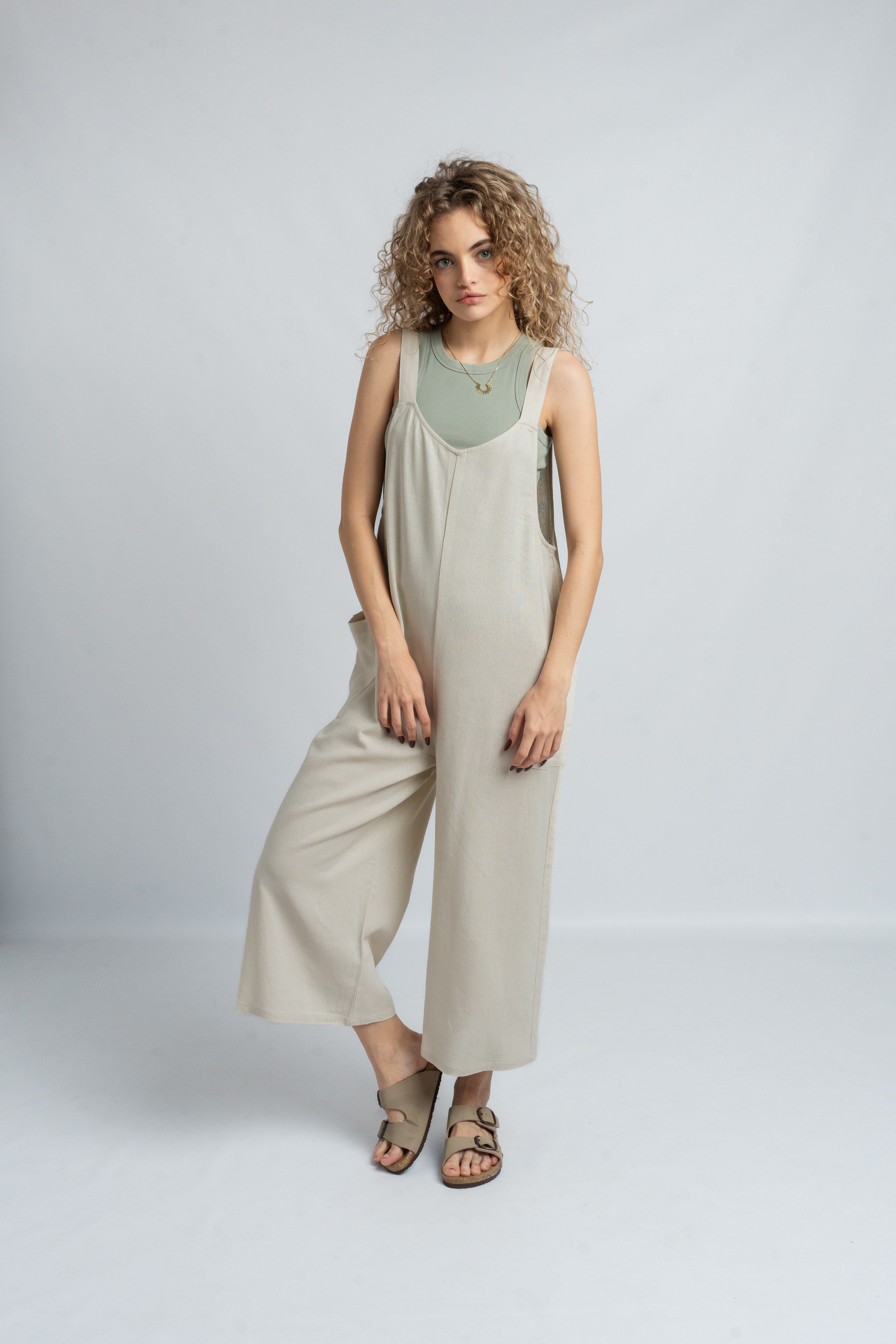 Island Getaway Linen Jumpsuit
