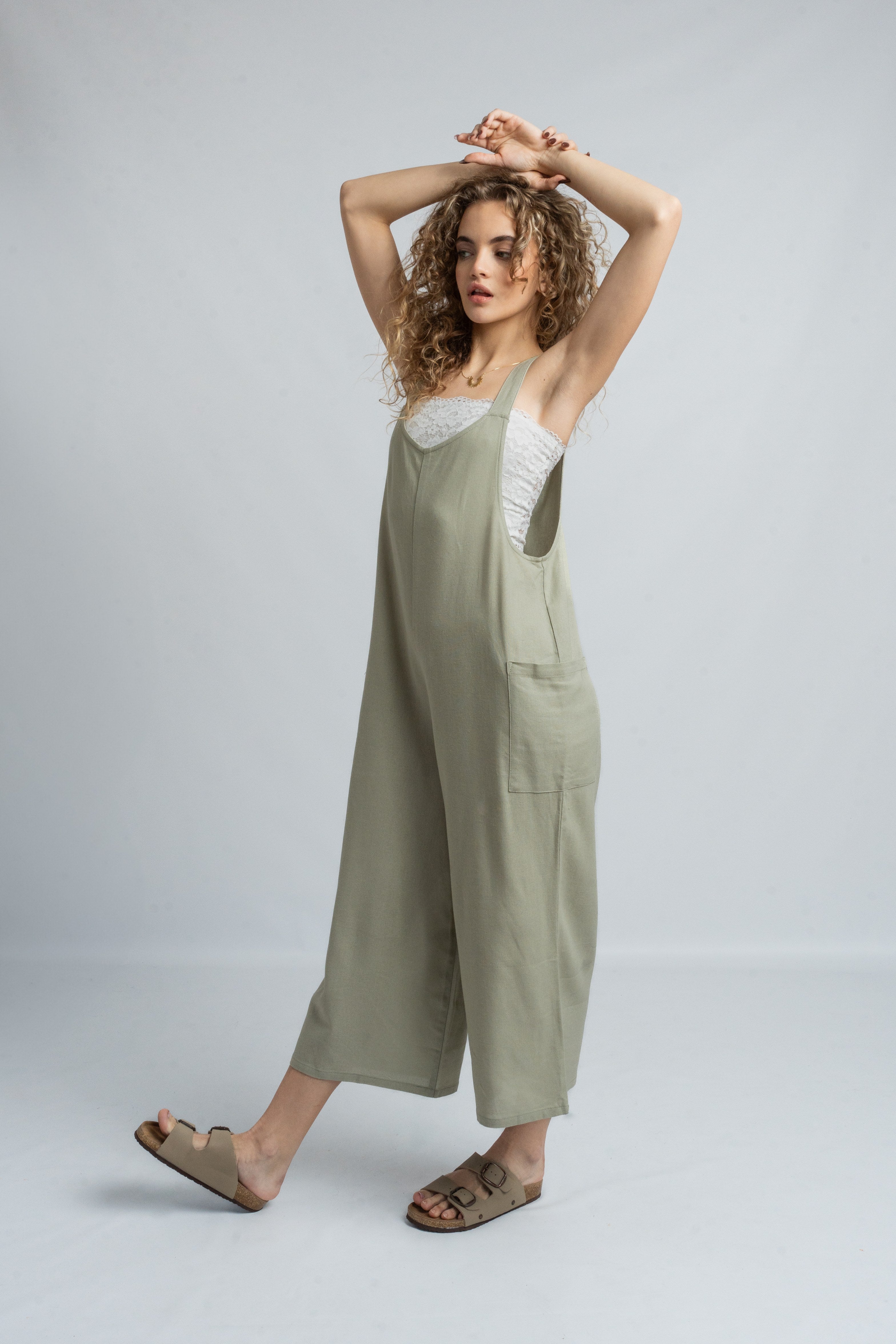 Island Getaway Linen Jumpsuit