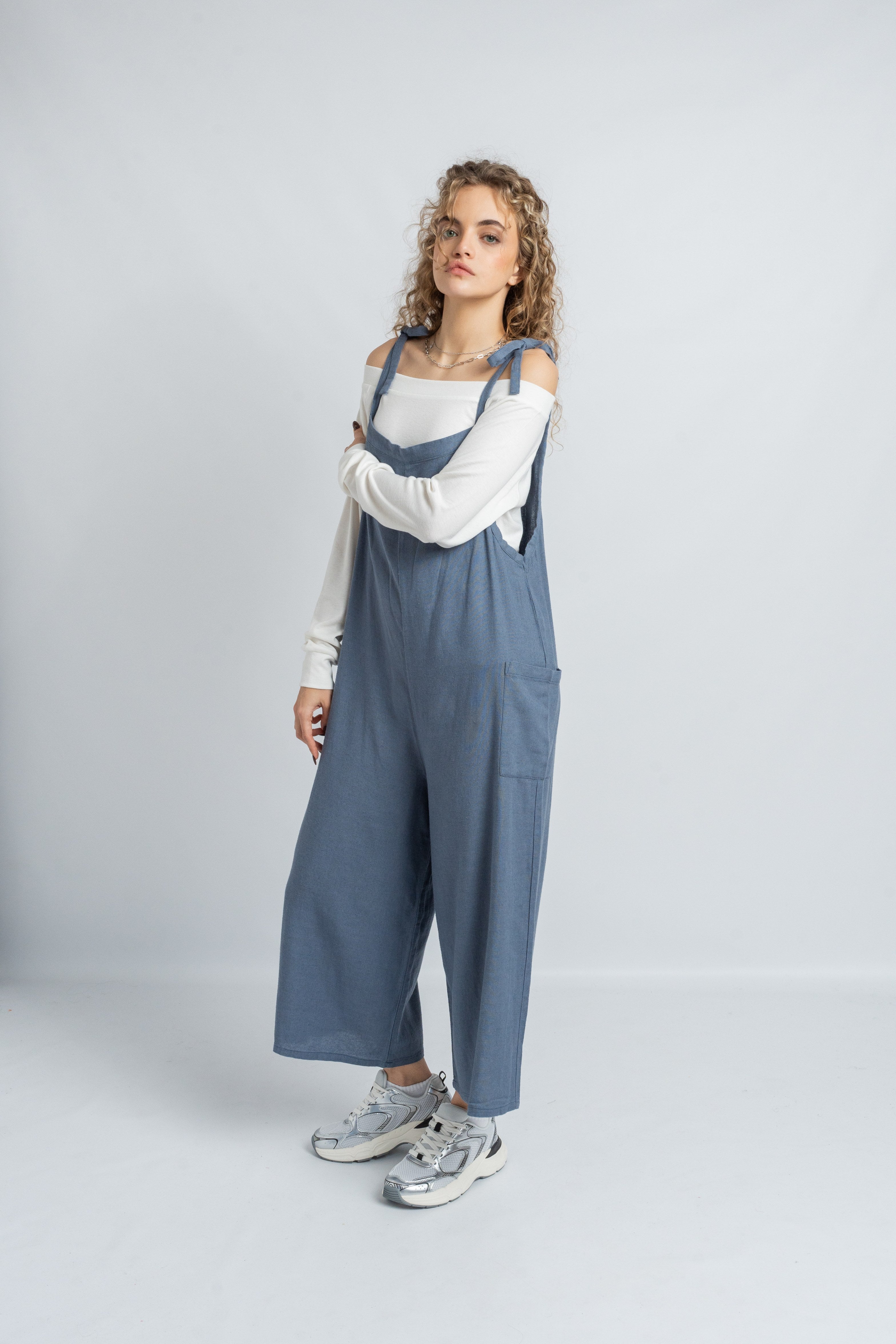 Out And About Linen Jumpsuit