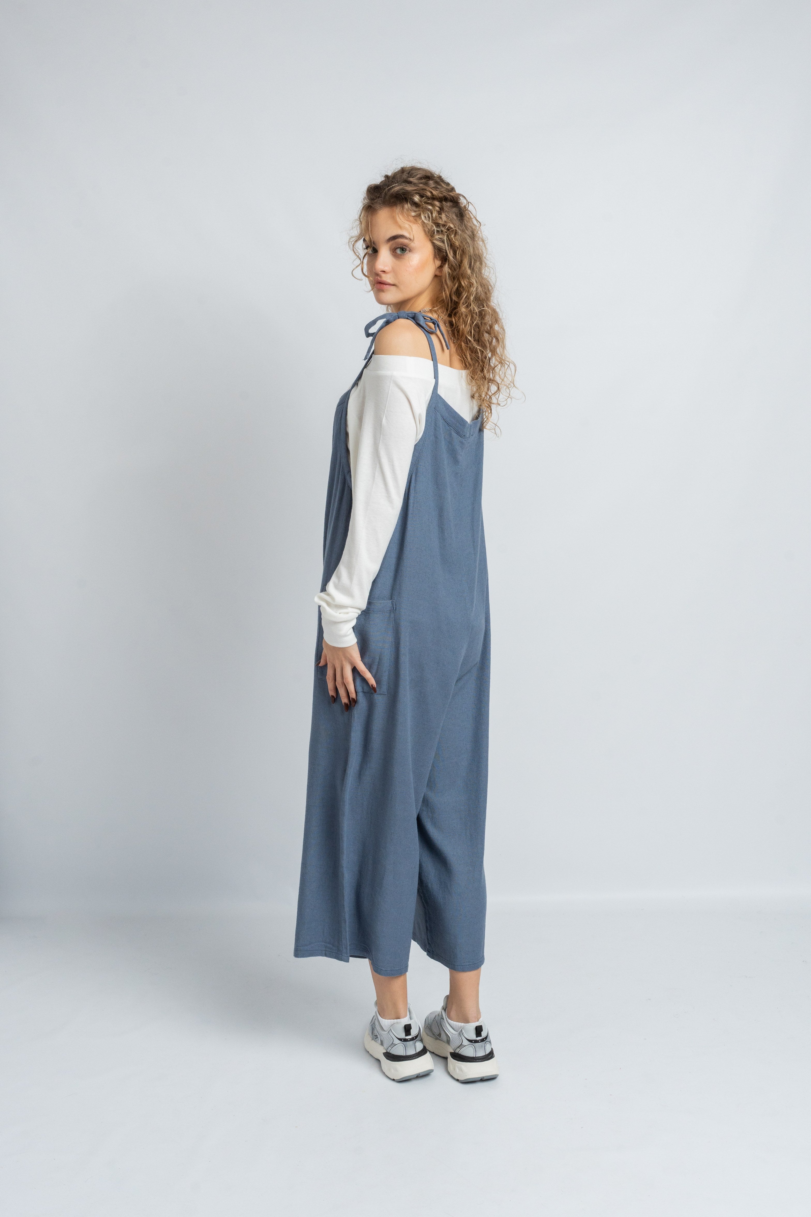 Out And About Linen Jumpsuit