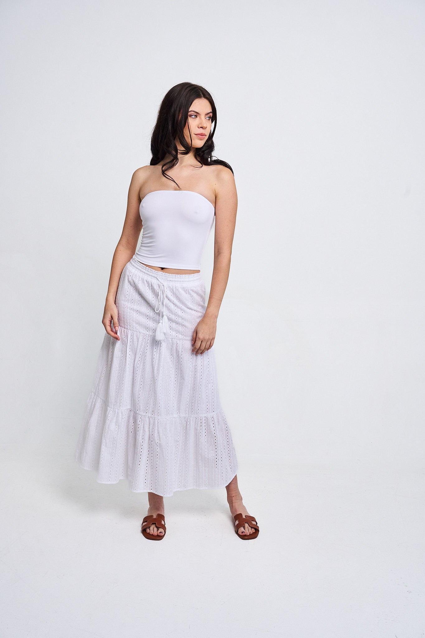 Desert Sun Eyelet Maxi Skirt