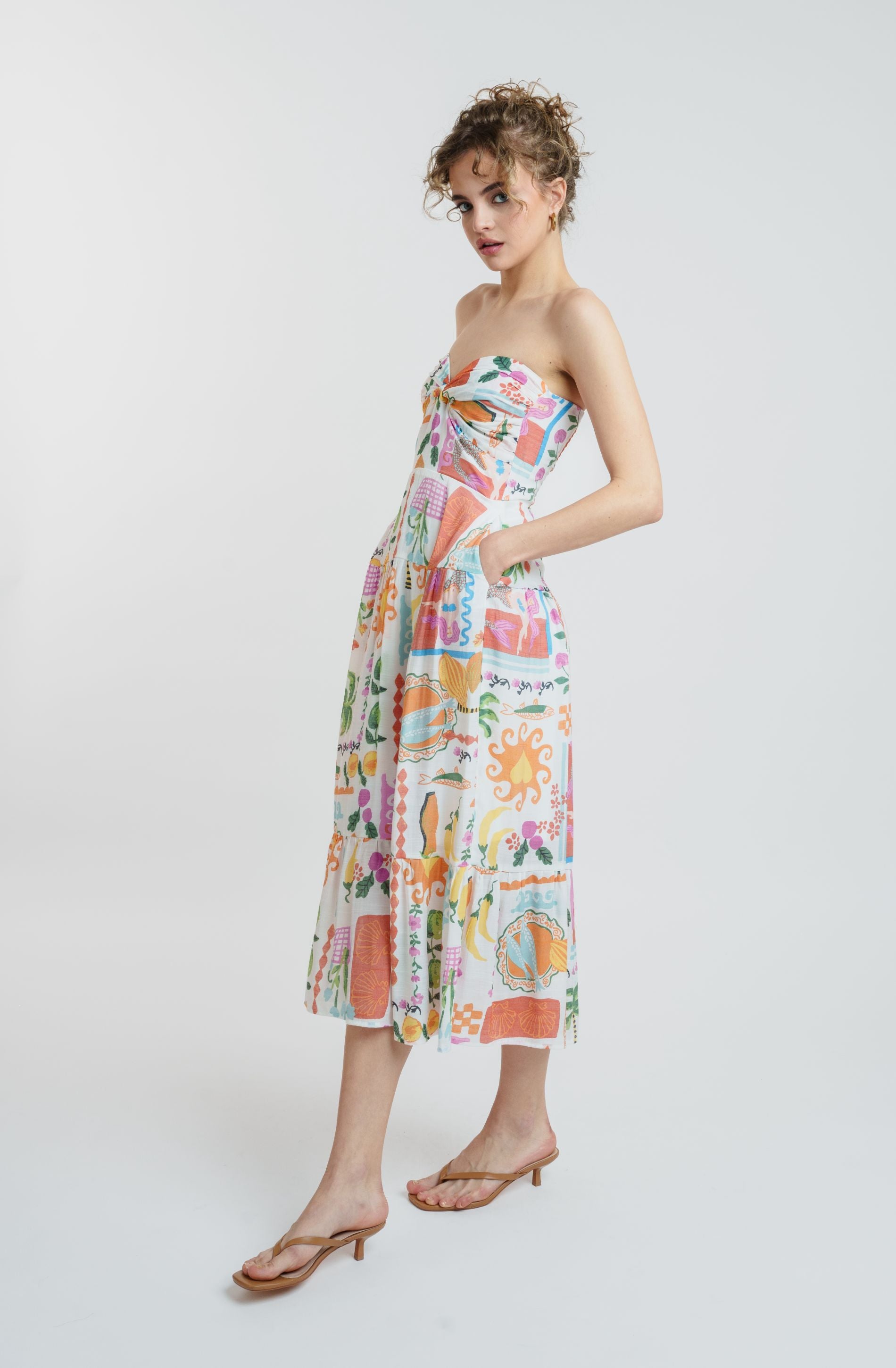 Papaya Said So Gauze Strapless Dress